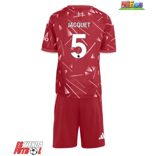 Liverpool Jeremy Jacquet #5 Primera Equipación Niños 2026-27 Manga Corta (+ Pantalones cortos)
